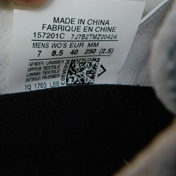 Converse CTAS Chuck Taylor Modern Ox Sneaker Ash Grey Size M 7 W 8.5 Shoes - New - Picture 10 of 11